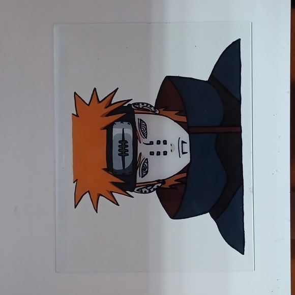 Pain (Naruto) Glass Painting - 8x10 Glass - Picture 2 of 6